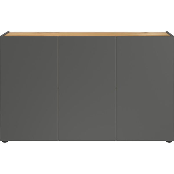 Armadietto color antracite con effetto rovere 120x76x34 cm Adrano – Germania