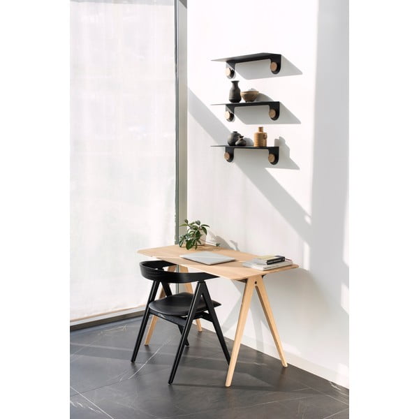 Scrivania in rovere massiccio 60x120 cm Ava – Gazzda-image-1