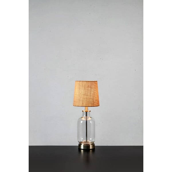 Lampada da tavolo in colore naturale con paralume in juta (altezza 43 cm) Costero - Markslöjd-image-1