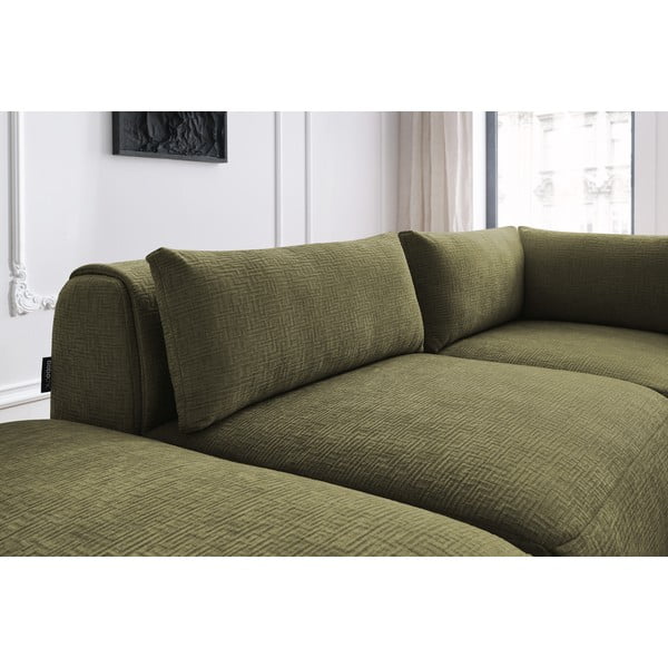 Divano angolare verde (variabile) Jeanne - Bobochic Paris-image-1
