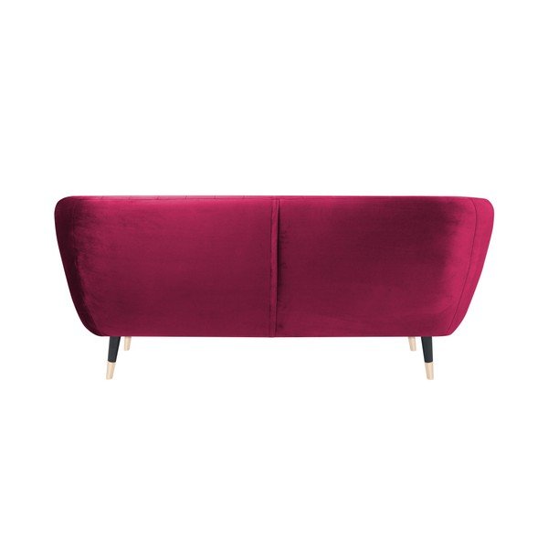 Divano rosa con gambe nere Benito, 158 cm - Mazzini Sofas-image-4