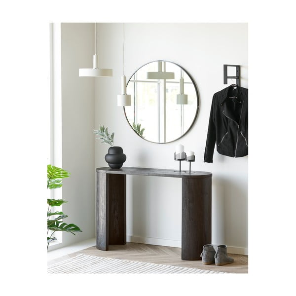 Vaso nero in vetro (altezza totale 20 cm) Vera – House Nordic-image-3