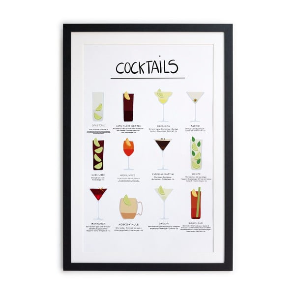 Poster incorniciato, 65 x 45 cm Cocktail - Really Nice Things