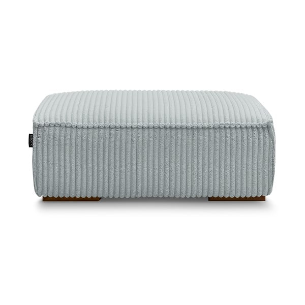 Poggiapiedi grigio chiaro con rivestimento in velluto a coste Chelsea – Bobochic Paris