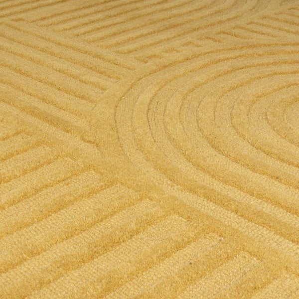 Tappeto in lana gialla 160x230 cm Zen Garden - Flair Rugs-image-4