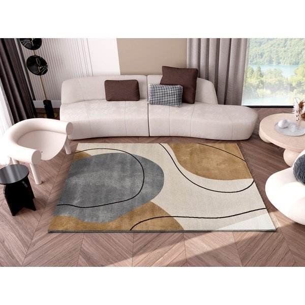 Tappeto arancione e crema 80x150 cm New York - Universal-image-2