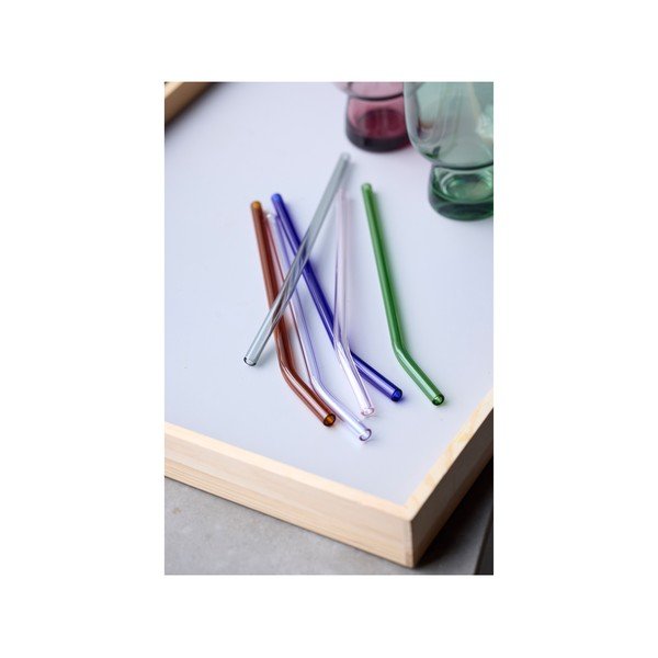 Cannucce in set in vetro con scopino per pulizia 4 pz – Lyngby Glas-image-2