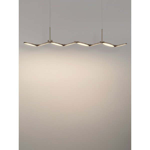 Lampadario LED oro opaco in alluminio con intensità regolabile Vea – Nova Luce-image-4