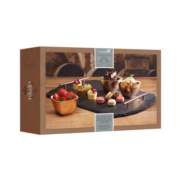 Břidlicový podnos s měděnými miskami Kitchen Craft Master Class-image-2