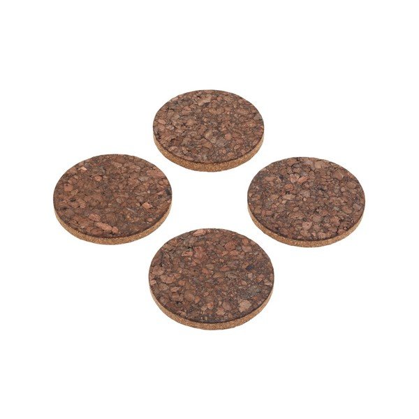 Sada 4 korkových podtácků Kitchen Craft Natural Elements, 9 cm