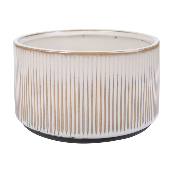 Vaso in ceramica bianco crema Mao, altezza 8,5 cm - Vox