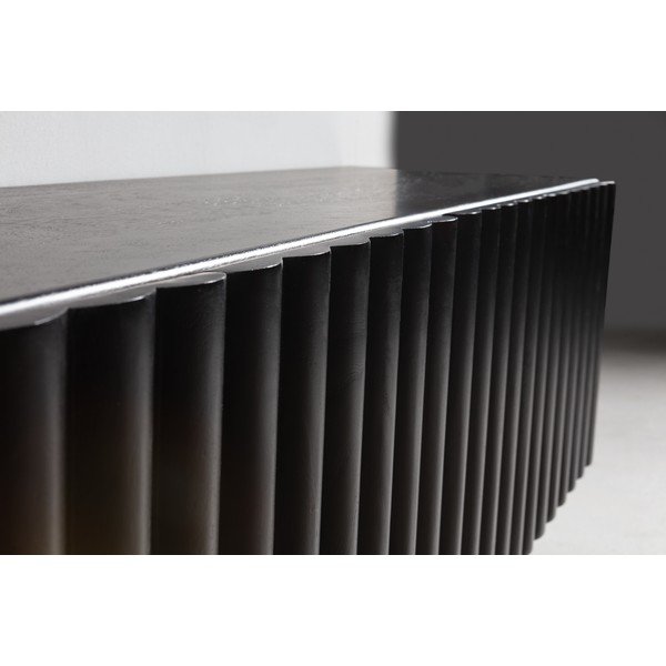 Mobile TV nero in mango massiccio 160x55x40 cm Tamira – MOME-image-1