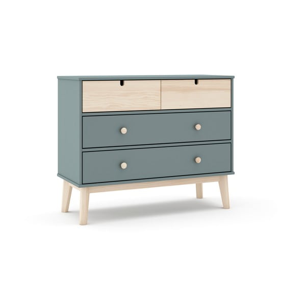 Cassettiera per bambini verde polveroso 100x81x40 cm Estefania – Marckeric-image-2