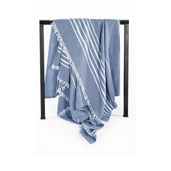 Coperta blu in cotone 150x200 cm Solene – Tiseco Home Studio-image-3