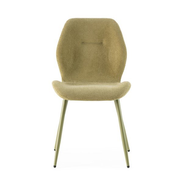 Sedie da pranzo in set verdi in imbottito 4 pz Ansu – Marckeric-image-3