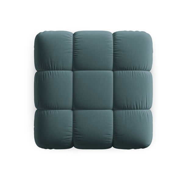 Poggiapiedi in velluto color petrolio Bellis - Micadoni Home-image-4