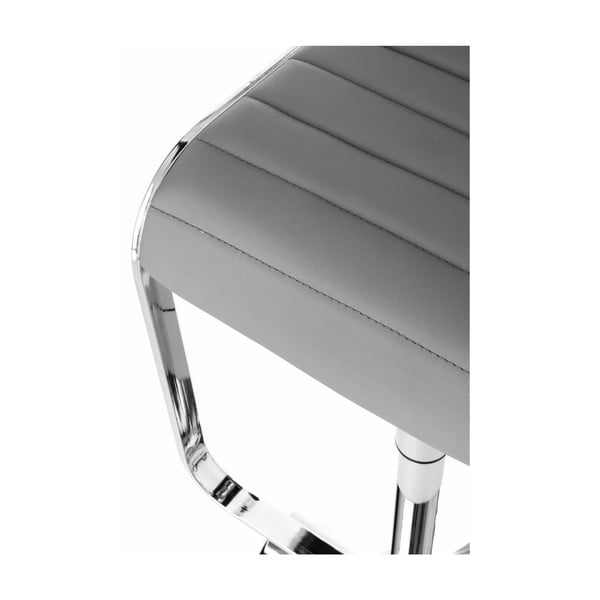 Sedia da bar grigia in imbottito con altezza regolabile (altezza della seduta 58 cm) Snappy – Tomasucci-image-3