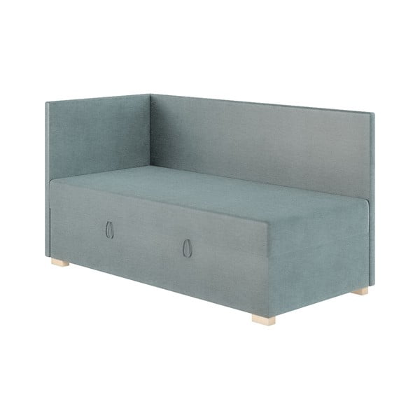 Letto da bambini con sponde blu con contenitore con materasso incluso 90x200 cm Flexi – Ghado-image-3