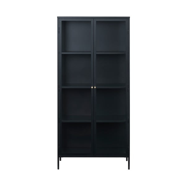 Vetrina in metallo nero 90x190 cm Carmel - Unique Furniture