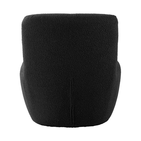 Poltrona nera in tessuto bouclé Ada - Leitmotiv-image-3