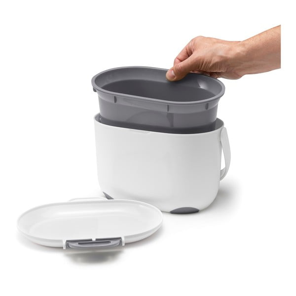 Contenitore per rifiuti compostabili bianco/grigio 2,5 l - Addis-image-3