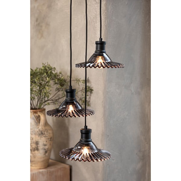 Lampadario nero con paralume in vetro ø 22 cm Novia – Markslöjd-image-2