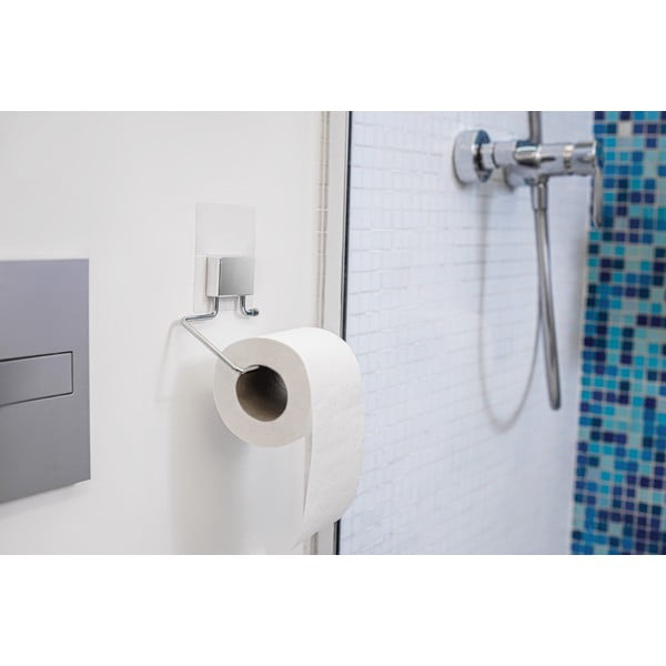 Supporto autoadesivo in acciaio cromato per carta igienica Bestlock Magic Bath - Compactor-image-1