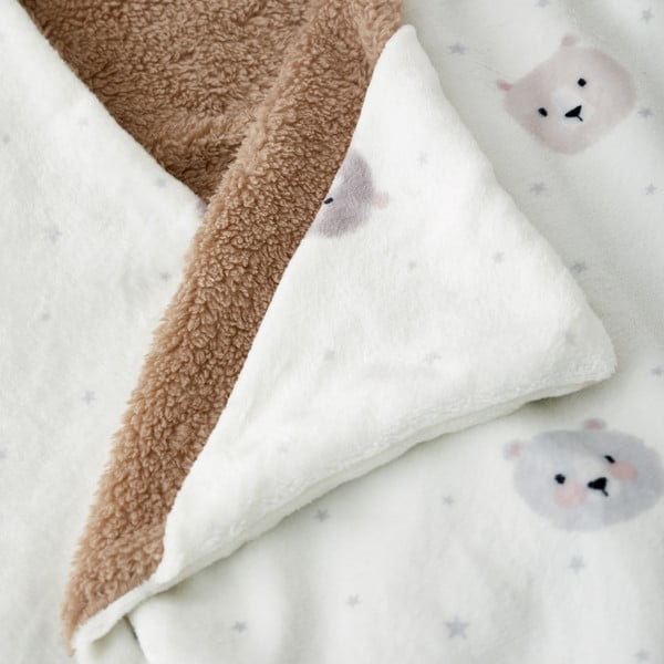 Coperta da bambini con cappuccio marrone e color crema in micropile 90x125 cm Cosy Bear – Catherine Lansfield-image-4
