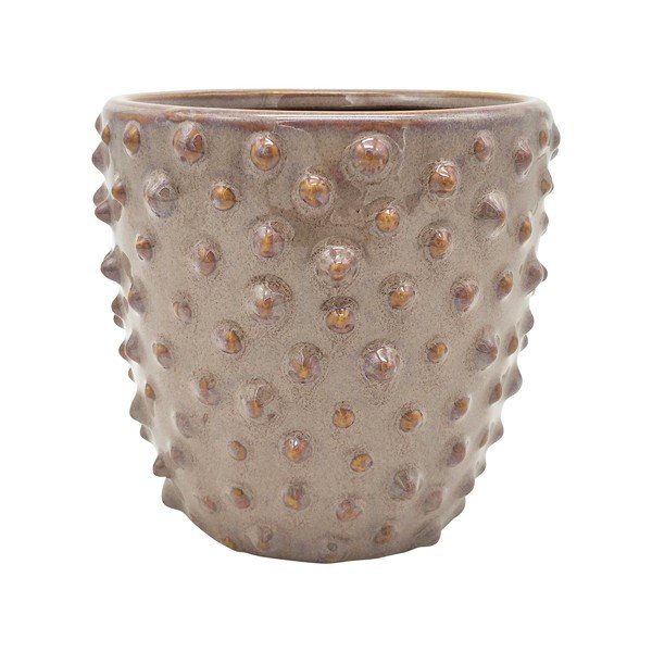 Vaso in ceramica grigia e rosa, ø 14 cm Spotted - PT LIVING