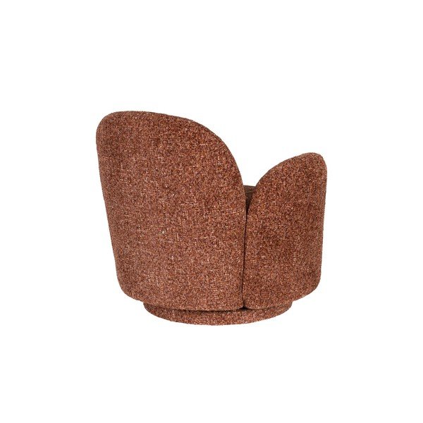 Poltrona rossa girevole con rivestimento in ciniglia Rose – Dutchbone-image-4