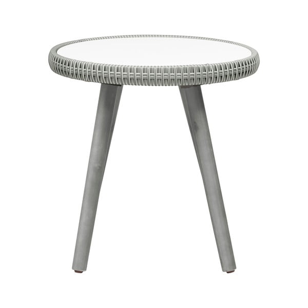 Set di mobili da giardino grigio chiaro in rattan artificiale Bistro – Unique Furniture-image-2