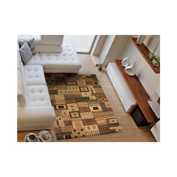 Tappeto marrone e beige Mitra Beige, 120 x 170 cm - Universal-image-2