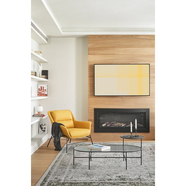 Tavolino nero con piano in vetro Nix - Teulat-image-3