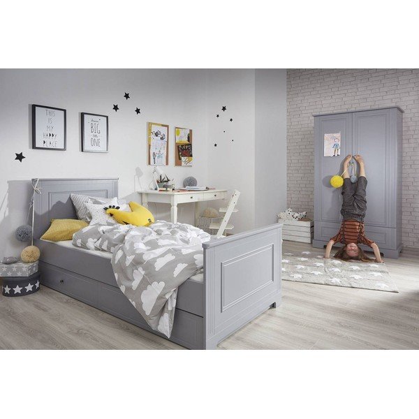 Armadio grigio per bambini 102x193 cm Ines - BELLAMY-image-4