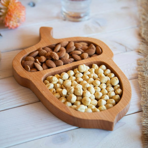 Vassoio in legno 20x28 cm - Hermia-image-1