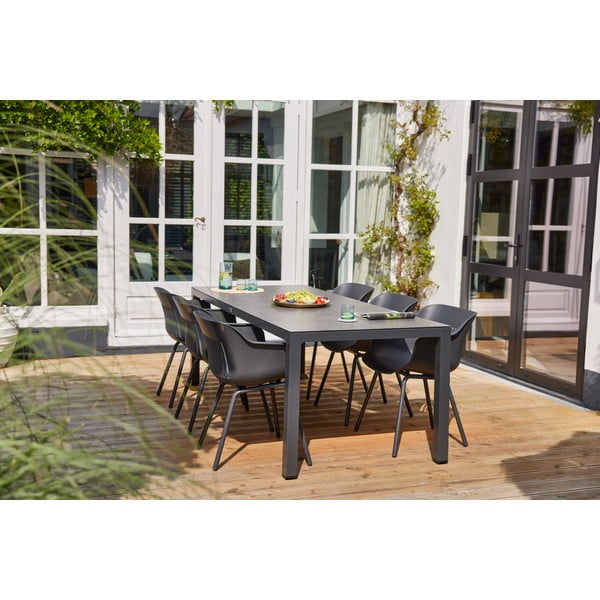 Set di 2 sedie da giardino in plastica grigio scuro Jill Rondo - Hartman-image-1