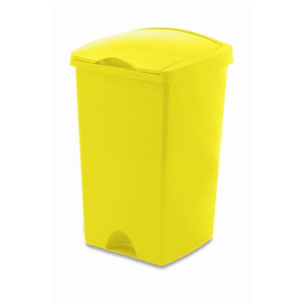 Cestino giallo con coperchio Lift, 50 l - Addis