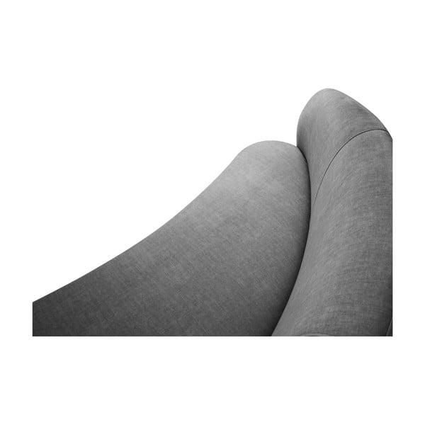 Divano asimmetrico in velluto grigio, a destra Debbie - Mazzini Sofas-image-4