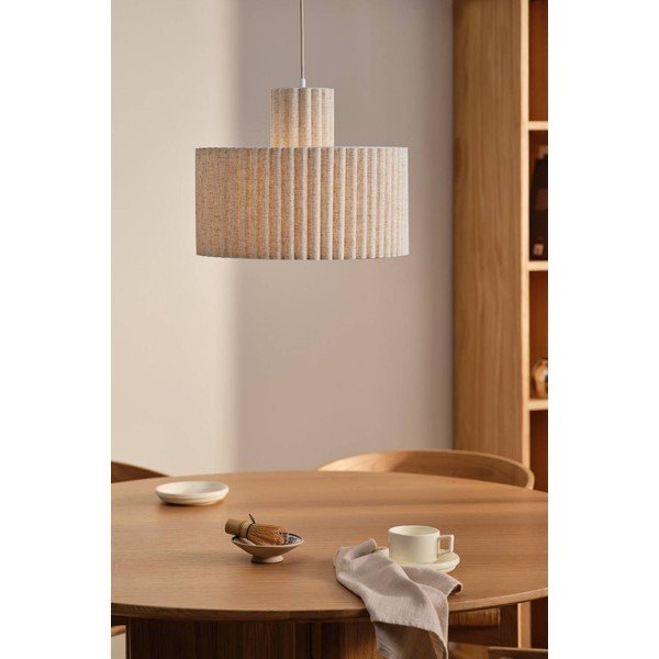 Lampadario beige in lino ø 40 cm Alina – Jotex-image-1