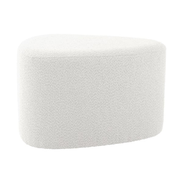 Sgabello in tessuto bouclé bianco Ada - Leitmotiv-image-2