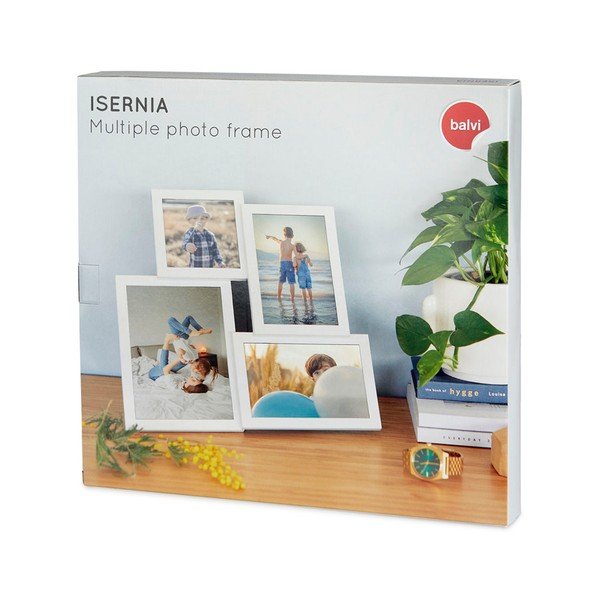 Cornice bianca per 4 foto Isernia - Balvi-image-1