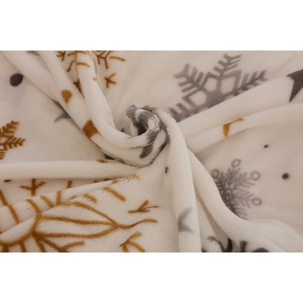 Biancheria da letto matrimoniale crema in micro felpa 220x200 cm - My House-image-1