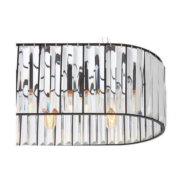 Lampadario in metallo con paralume in vetro Akiko – Premier Housewares-image-4