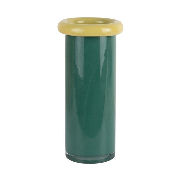 Vaso verde scuro in vetro (altezza totale 27,5 cm) Plegado  – PT LIVING