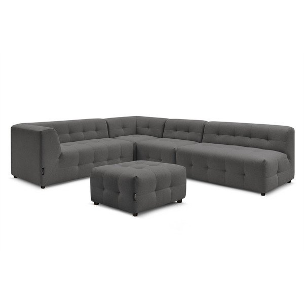 Divano angolare grigio scuro (angolo sinistro) Kleber - Bobochic Paris-image-4