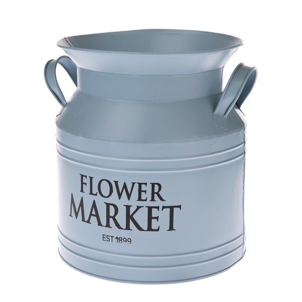 Vaso da fiori in metallo blu Mercato dei fiori, ø 20 cm - Dakls