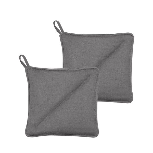 Set di 2 presine in cotone grigio Soft - Södahl-image-1