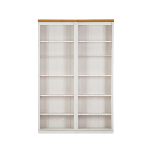 Libreria in legno di pino bianco 148x223 cm Anita - Støraa