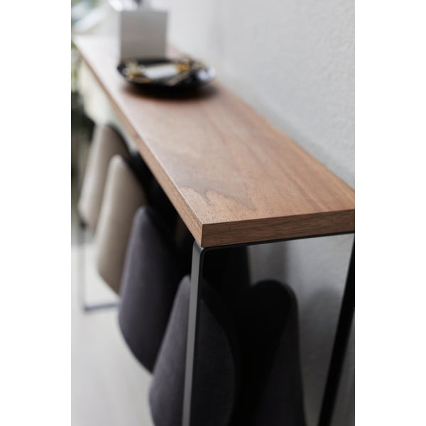 Pantofolaio in metallo di colore nero-naturale Tower - YAMAZAKI-image-2