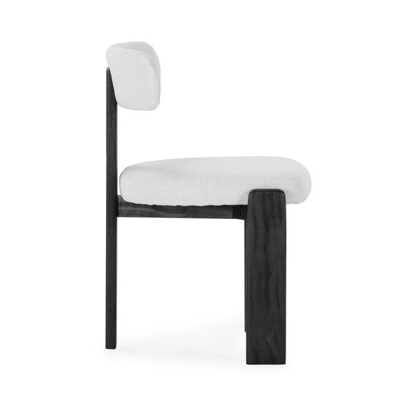 Sedie da pranzo in set nere/grigio chiaro in imbottito 2 pz Nadia – MOME-image-1